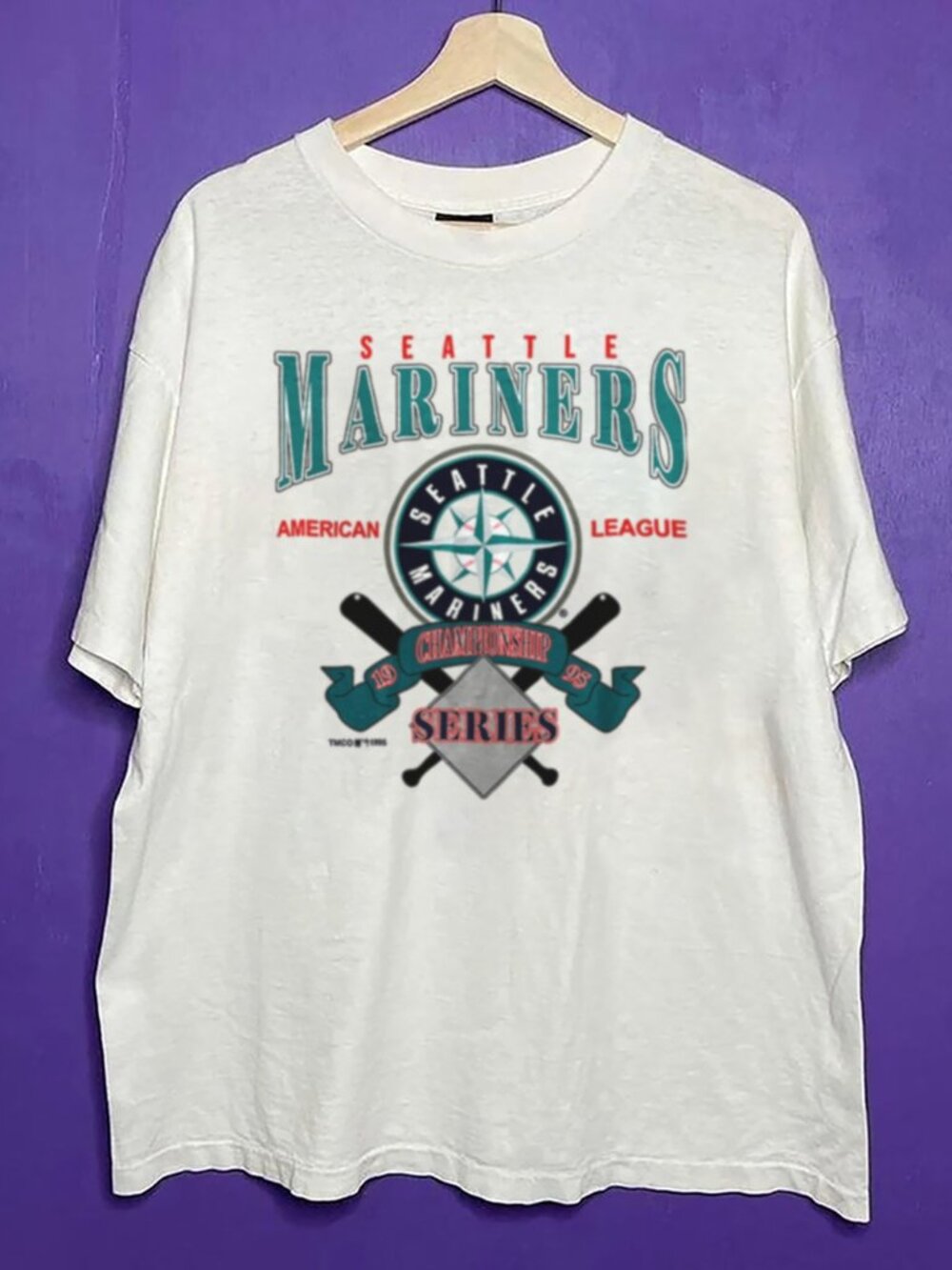 Vintage 1995 Seattle Mariners Baseball Shirt, MLB Seattle Mariners Shirt Tee
